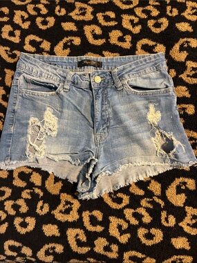 Distressed Jean shorts